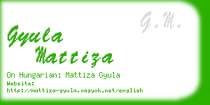 gyula mattiza business card